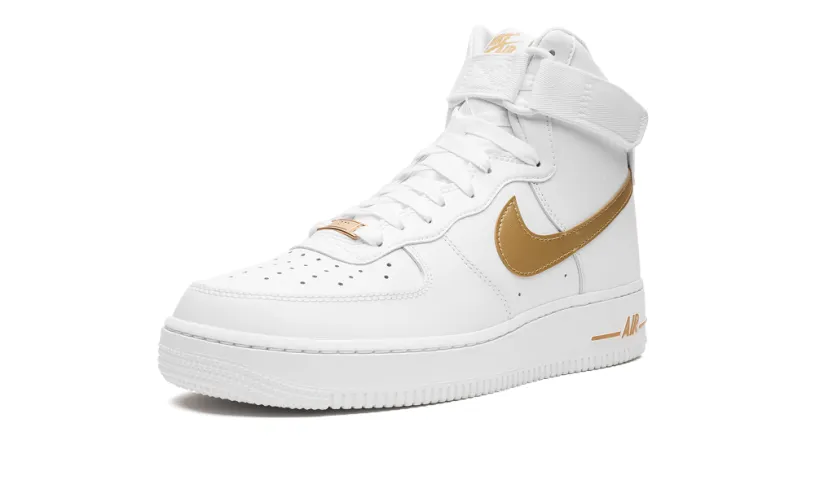 Nike Lifestyle AIR FORCE 1 WMNS 'White Metallic Gold'