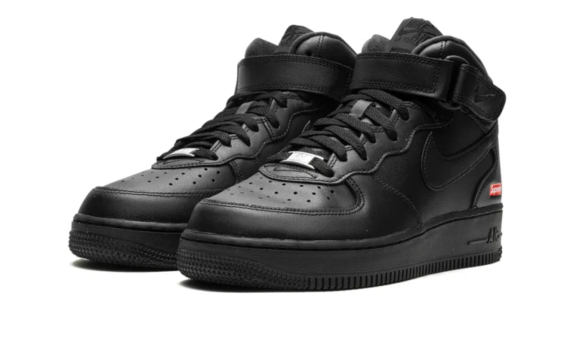 Nike Lifestyle Air Force 1 Mid 'Supreme - Mini Box Logo Black'