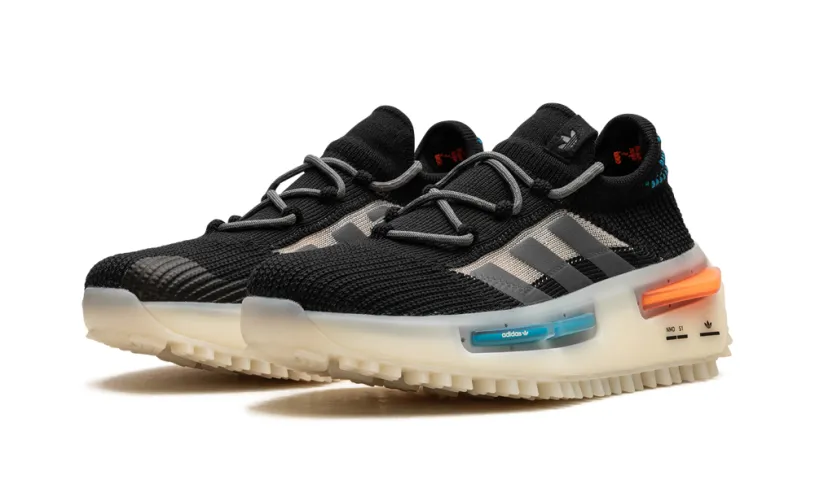 Adidas NMD NMD S1 'Core Black   Blue   Orange' 