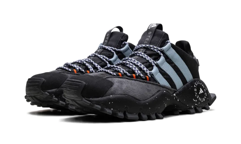More Adidas Shoes Seeulater WMNS 'Stella McCartney - Core Black Utility Grey Hi-Res Blue'