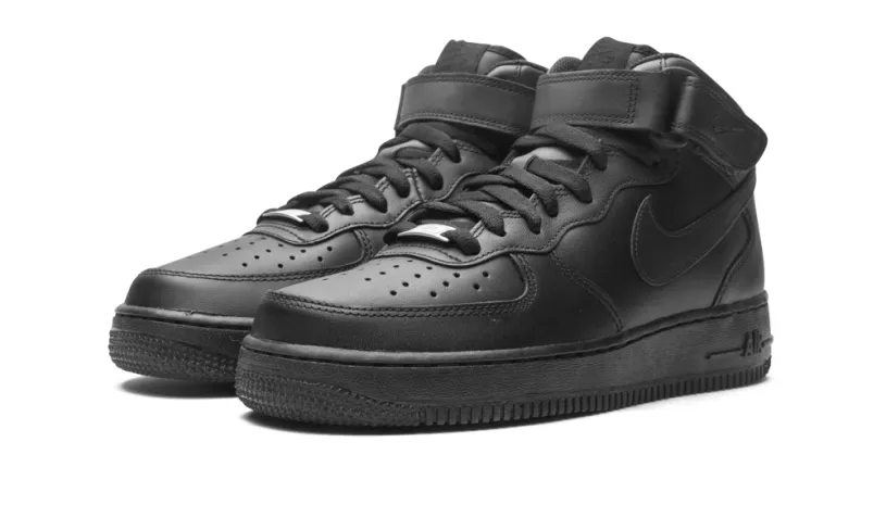 Nike Lifestyle Air Force 1 Mid '07 '2021 Release Triple Black' 