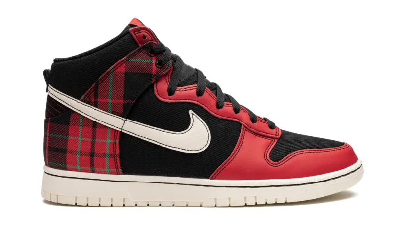 Nike Dunk Dunk High 'Plaid - Black Red' 