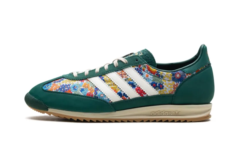 More Adidas Shoes SL 72 OG WMNS 'Liberty London Collegiate Green' 