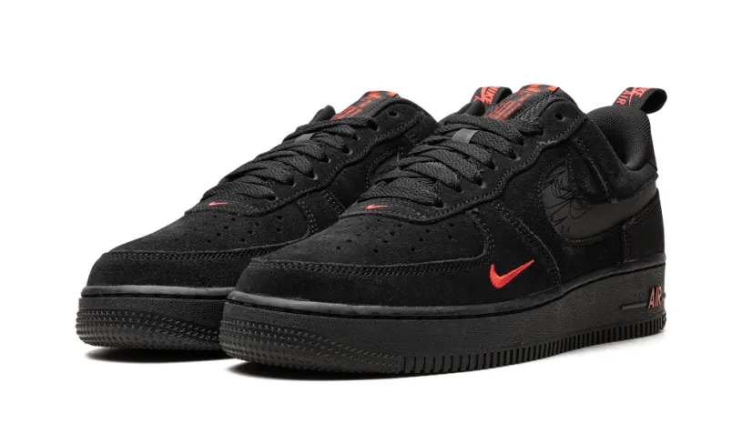 Nike Lifestyle Air Force 1 Low 'Multi Swoosh Black Crimson'