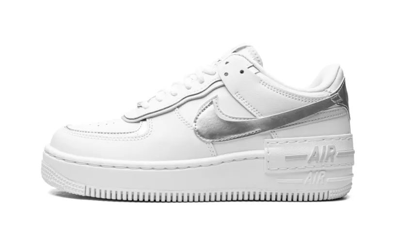 Nike Lifestyle AF1 SHADO MNS WMNS 'White Metallic Silver'