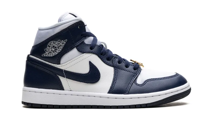 Air Jordan 1 Jordan 1 Mid WMNS 'Football Grey White Midnight Navy'