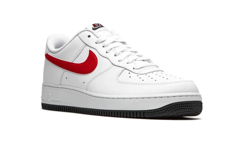 Nike Lifestyle Air Force 1 '07 'Mismatched Swooshes - White   Red   Blue' 