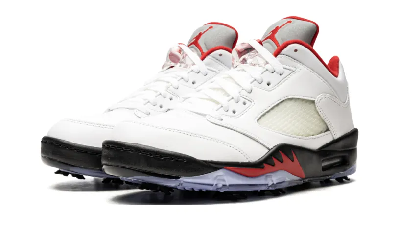 Air Jordan 5 Air Jordan 5 Low Golf 'Fire Red - Silver Tongue' 