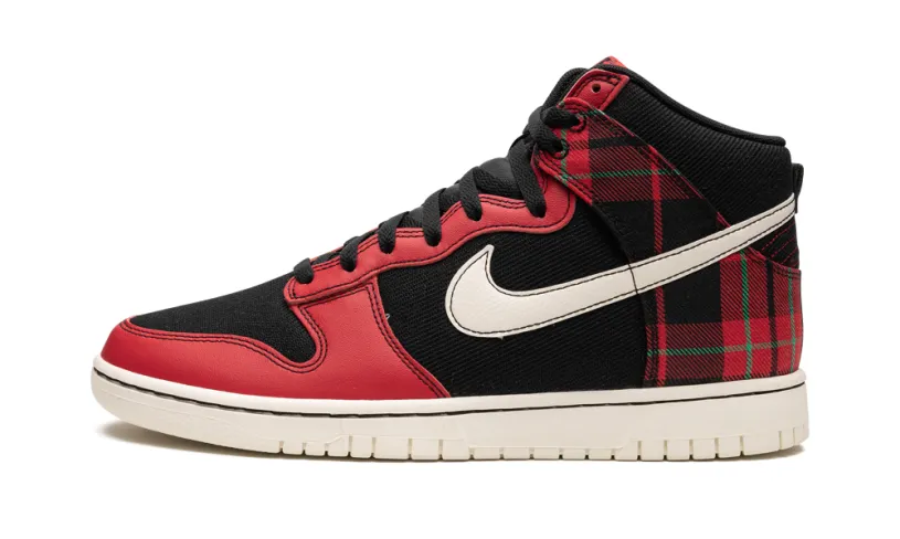 Nike Dunk Dunk High 'Plaid - Black Red' 