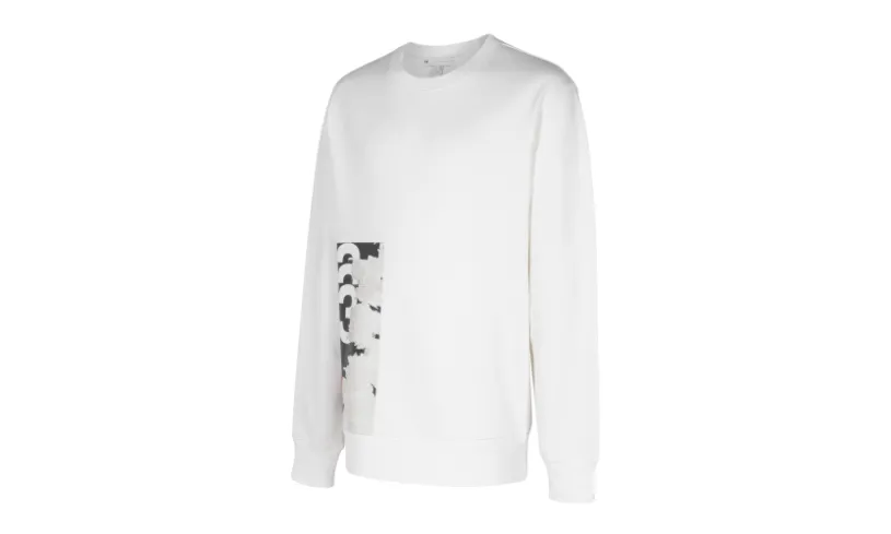 Adidas Y-3 Y-3 Printed Long Sleeve Pullover Hoodie 'White/Black'