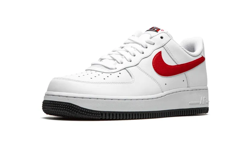 Nike Lifestyle Air Force 1 '07 'Mismatched Swooshes - White   Red   Blue' 