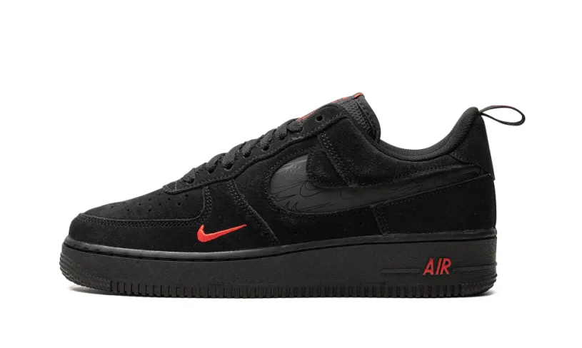 Nike Lifestyle Air Force 1 Low 'Multi Swoosh Black Crimson' 