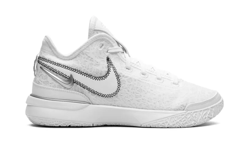 Nike Basketball Zoom Lebron NXXT Gen 'White   Metallic Silver' 
