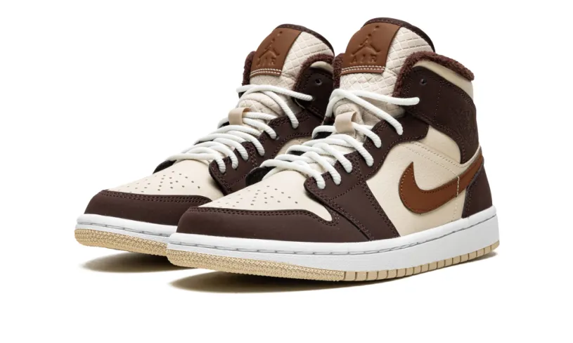 Air Jordan 1 AIR JORDAN 1 MID SE WMNS 'Brown Basalt Fleece' 