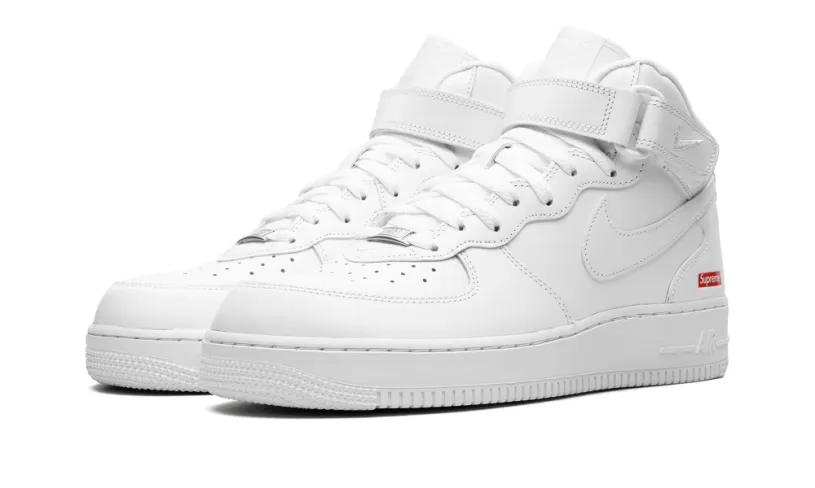 Nike Lifestyle Air Force 1 Mid 'Supreme - Mini Box Logo White' 