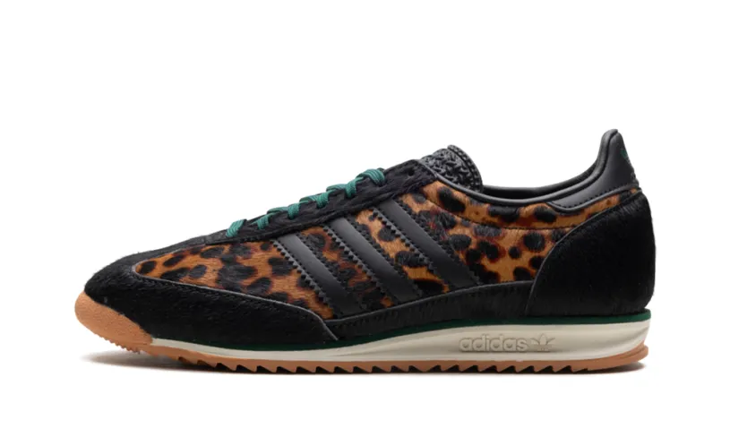More Adidas Shoes SL 72 OG WMNS 'Leopard Print Collegiate Green'