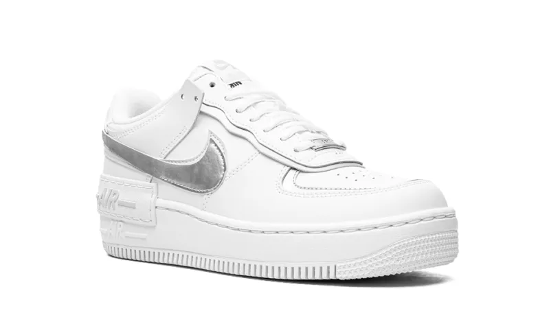 Nike Lifestyle AF1 SHADO MNS WMNS 'White Metallic Silver' 