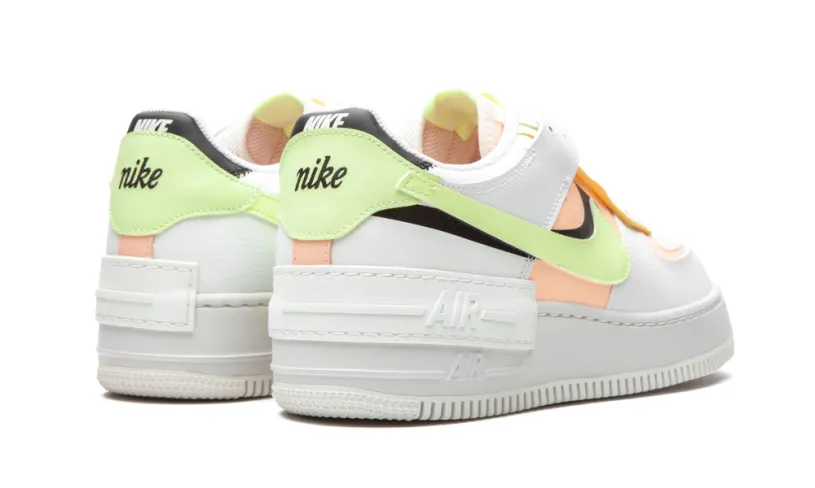 Nike Lifestyle AIR FORCE 1 SHADO MNS WMNS 'White   Barely Volt   Crimson Tint' 