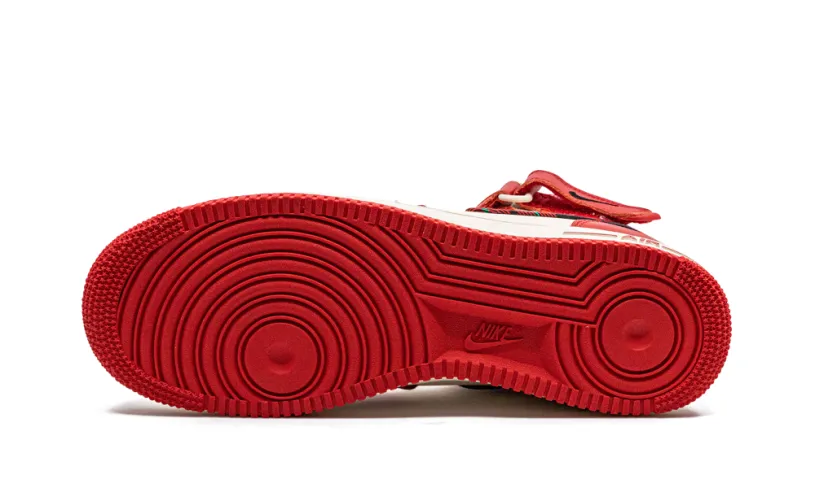 Nike Lifestyle Air Force 1 Mid '07 LX 'Plaid Cream Red' 