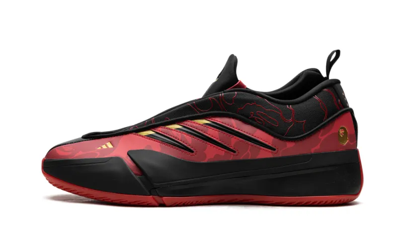 More Adidas Shoes Dame 9 'BAPE - Black Scarlet'