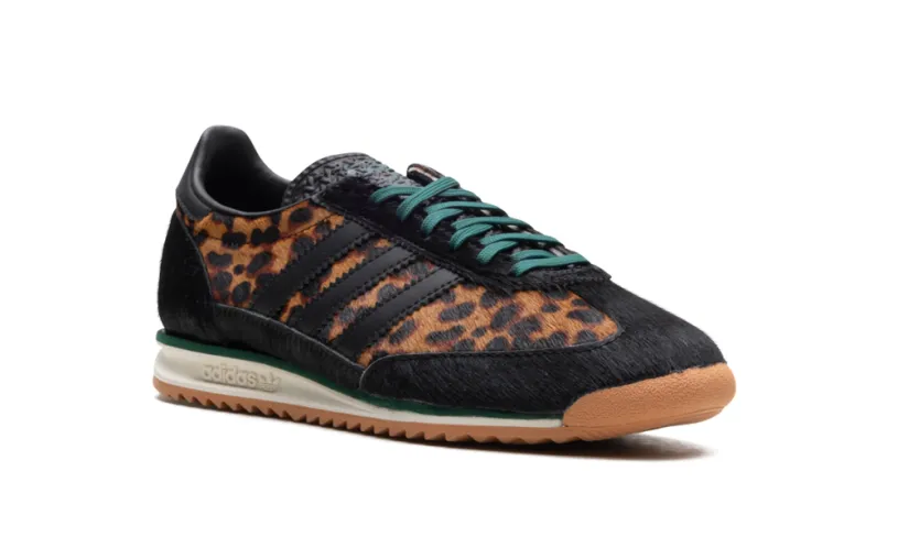 More Adidas Shoes SL 72 OG WMNS 'Leopard Print Collegiate Green' 