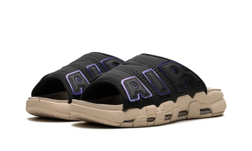 Nike Basketball Air More Uptempo Slide 'Black Sanddrift Iridescent'